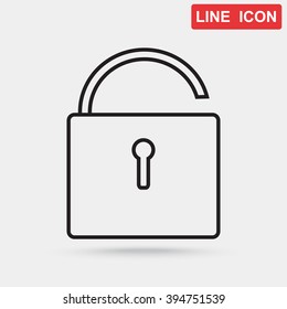 Line icon- open the lock