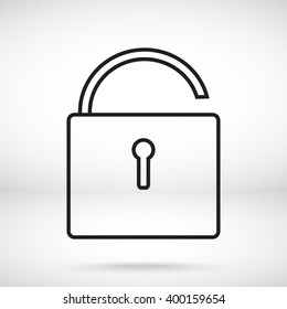 Line icon- open the lock