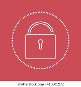 Line icon- open the lock