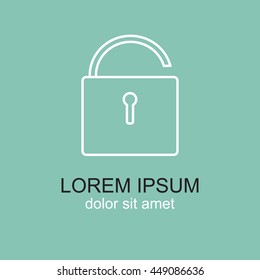 Line icon- open the lock