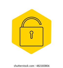 Line icon- open the lock