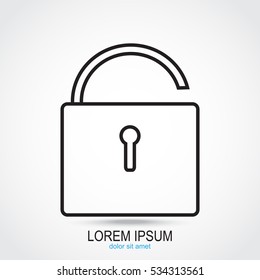 Line icon- open the lock
