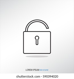 Line icon- open the lock