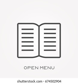 Line icon open menu