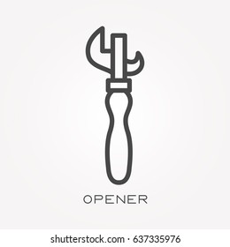 Line icon opener