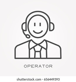 Line icon operator