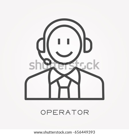 Line icon operator