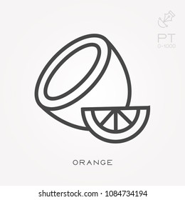 Line icon orange