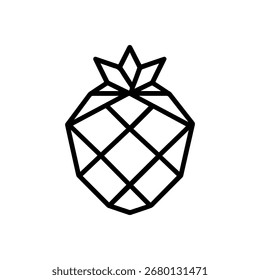 Line icon origami strawberry vector on a white background
Vector icon on a white background