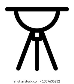 Line icon of outdoor cooking 