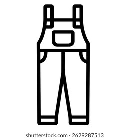 line icon overalls on white background vector
Vector icon clothes and shoes