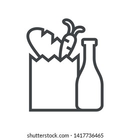 Line icon package with products. Simple vector illustration with ability to change.
