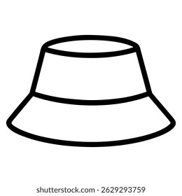 line icon panama hat on white background vector
Vector icon clothes and shoes