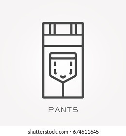 Line icon pants
