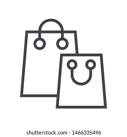 Line icon paper bag. Simple vector illustration with ability to change.