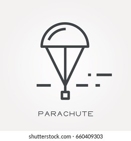 Line icon parachute
