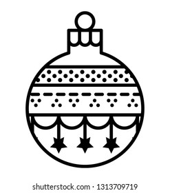 Line icon of a party globe design 