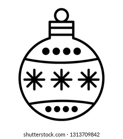 Line icon of a party globe design 