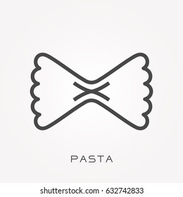 Line Icon Pasta