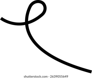Line icon. Line path and location pin. Route location two pin sign line. Travel vector isolated on transparent background. line curve simple direction shape symbol