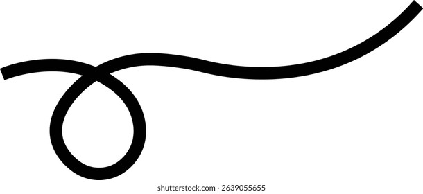 Line icon. Line path and location pin. Route location two pin sign line. Travel vector isolated on transparent background. line curve simple direction shape symbol