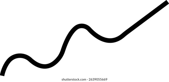 Line icon. Line path and location pin. Route location two pin sign line. Travel vector isolated on transparent background. line curve simple direction shape symbol