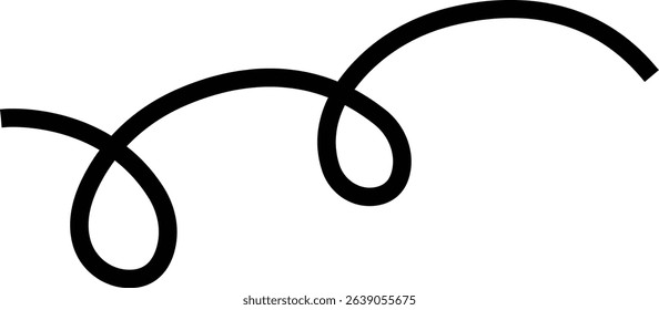 Line icon. Line path and location pin. Route location two pin sign line. Travel vector isolated on transparent background. line curve simple direction shape symbol