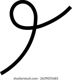 Line icon. Line path and location pin. Route location two pin sign line. Travel vector isolated on transparent background. line curve simple direction shape symbol