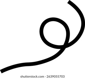 Line icon. Line path and location pin. Route location two pin sign line. Travel vector isolated on transparent background. line curve simple direction shape symbol