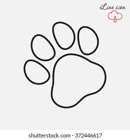 Line icon- paw