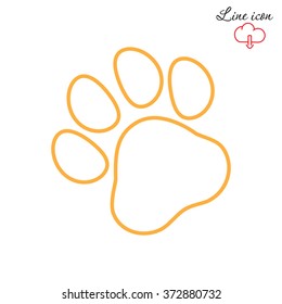 Line icon- paw