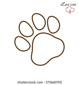 Line icon- paw