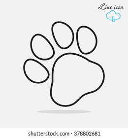 Line icon- paw