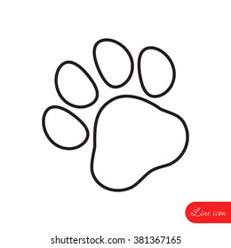 Line icon- paw