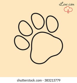 Line icon- paw