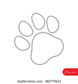 Line icon- paw