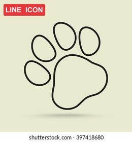 Line icon- paw