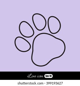Line icon- paw