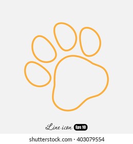 Line icon- paw