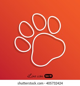 Line icon- paw