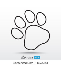 Line icon- paw