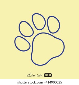 Line icon- paw
