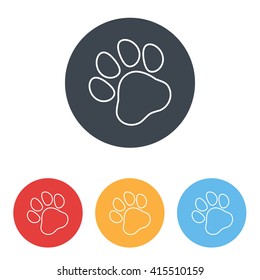 Line icon- paw