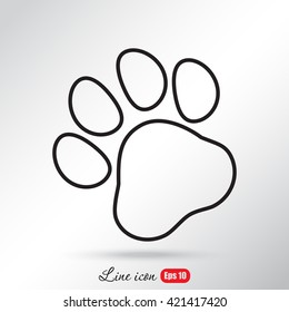 Line icon- paw