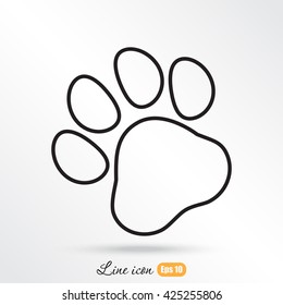 Line icon- paw