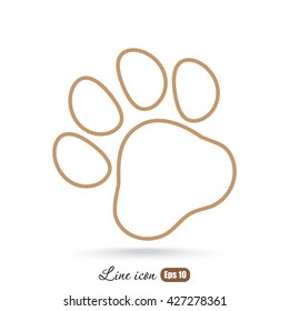 Line icon- paw