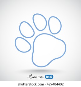 Line icon- paw