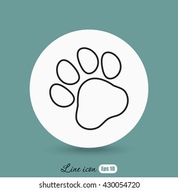 Line icon- paw