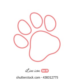 Line icon- paw