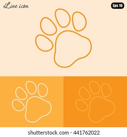 Line icon- paw